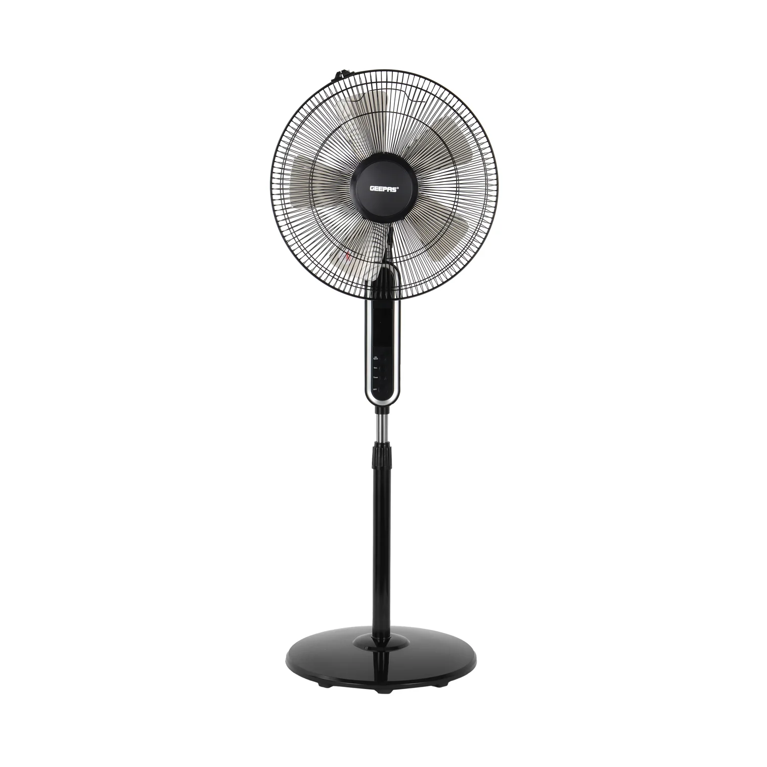 Geepas GF21112 16 Inch Stand Fan with Remote Control | 60W Power| 3 Speed Settings| 5 Durable AS Blades| 7.5 Hour Timer| Wide Oscillation Function